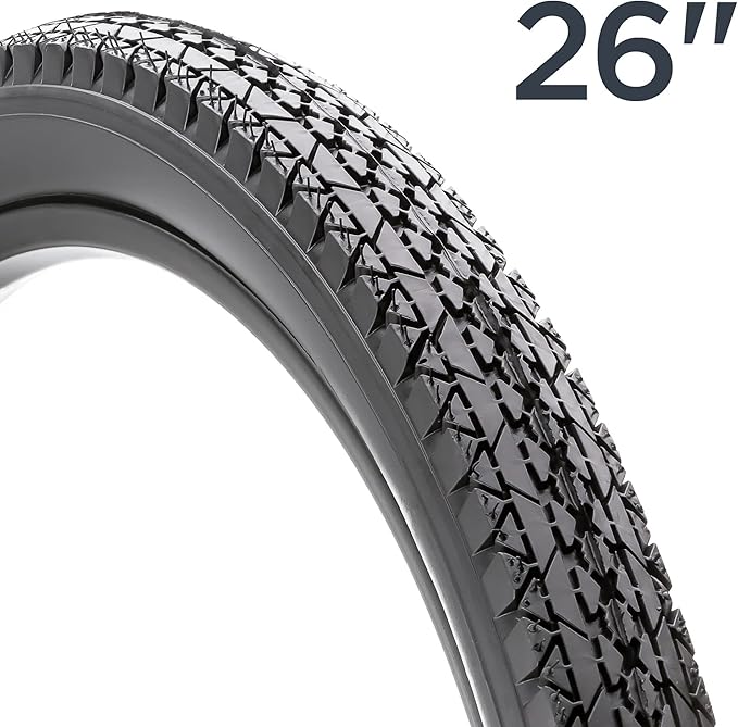 Schwinn Replacement Bike Tire, Folding Kevlar Puncture Guard Tire, Steel Bead Construction, Replacement for Mountain, Hybrid or Cruiser Bicycles