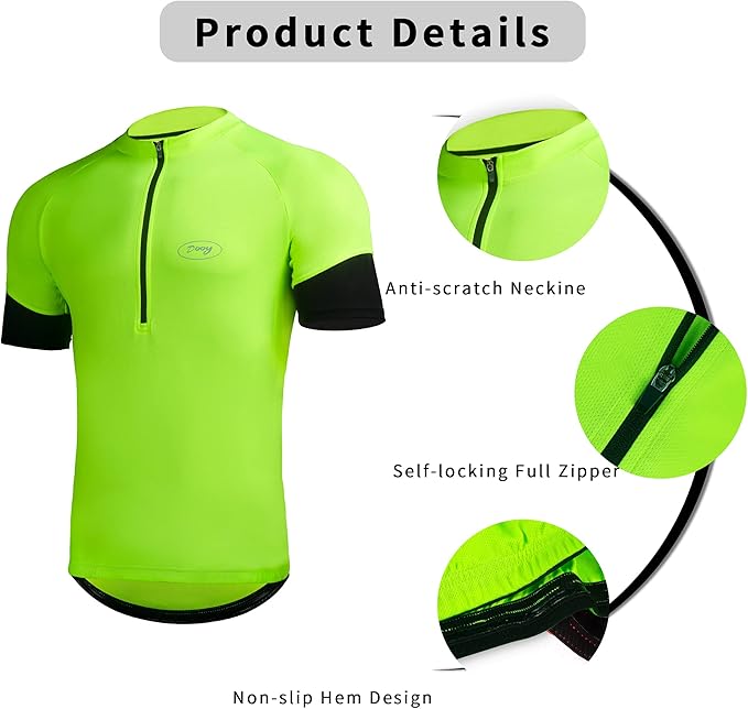 Cycling Jersey Men Bicycle Shirt Short and Long Sleeve MTB Road Biking Jersey with Pockets