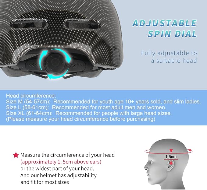Adult Bike Helmets for Men - Women Bicycle Helmet - Certified Comfort Lightweight Adjustable Baseball Cap Style Cycling Helmet for Urban Commuter Road Biking Scooter