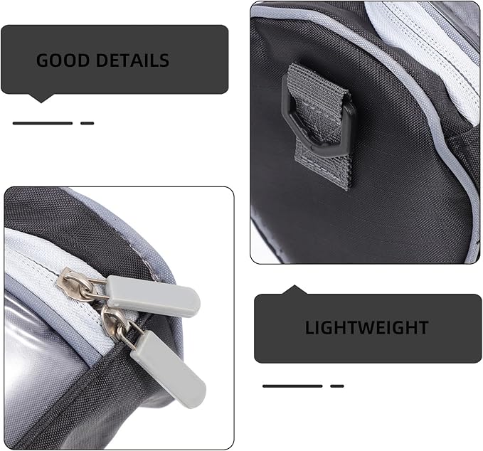 Mikinona Bike Waterproof Handlebar Bag with Tpu Sensitive Window, Cylinder Top Tube Frame Storage Pouch for Outdoor Cycling, Multi-function Satchel for Bike Accessories