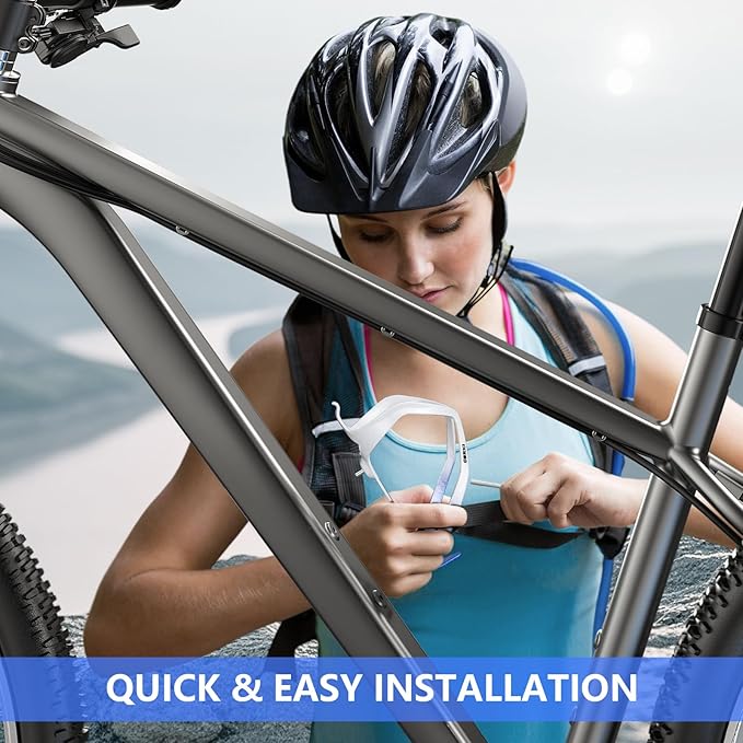 Bike Water Bottle Holder Bicycle Cage for Mountain Road MTB Gravel Adult Bikes Cycling Universal Carrier Rack 1 Pack Aluminum Alloy Ultralight Kettle Drink Accessories White Blue