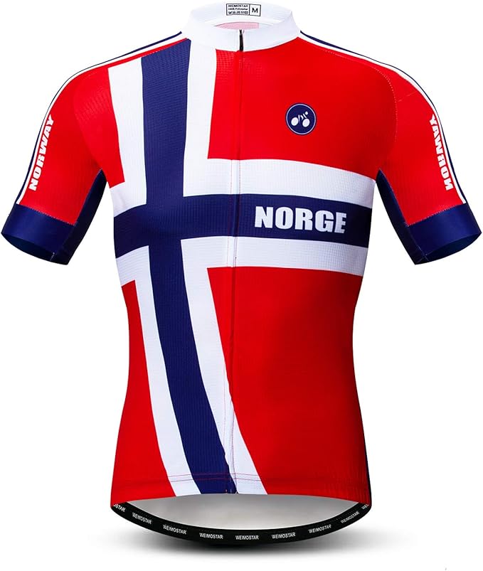 Men's Cycling Jerseys Tops Biking Shirts Short Sleeve Full Zipper Bike Clothing