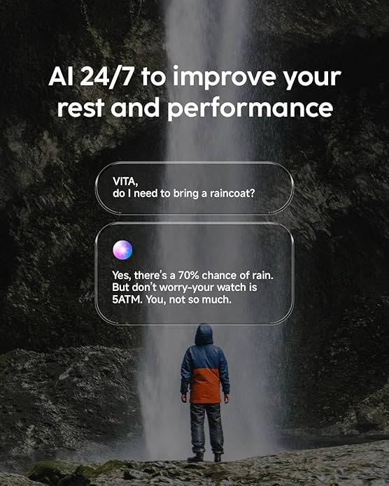 Cubitt VIVA Pro 2 Smartwatch, 1.85” AMOLED HD, Built-In GPS, Offline Maps, Barometer, Compass, VITA AI, AI Coach, Readiness & Sleep Scores, 100+ Sports Modes, 5ATM, 10-Day Battery