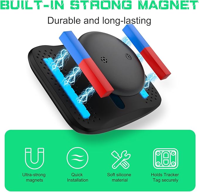 GPS Tracker for Vehicles (iOS Only), Mini Magnetic GPS Car Tracker Devices Hidden,No Subscription Work with Apple Find My Locator Bluetooth Waterproof Tracker Tag for Cars Bikes Key Pets Motorcycle