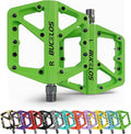 BUCKLOS Mountain Bike Pedals MTB Pedals Flat, Adult Bicycle Road Bike Large Platform Nylon Non-Slip Pedal for Gravel Bike/Hybrid Bike 9/16"