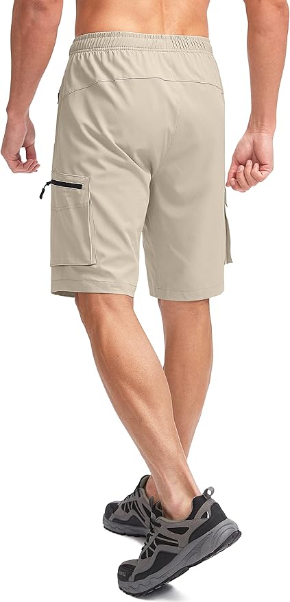 Bikewa Men's Mountain Bike Shorts 3D Padded Loose-fit Biking Riding Cycling Bicycle Biker Shorts Zipper Pockets