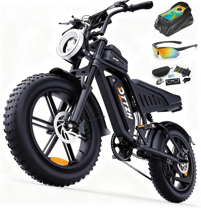 F6/F6S/F6PRO Electric Bike for Adults with NFC & Password Unlock, 4000/2000/1500W, 50/40/33MPH, 60V 30Ah, 48V 15/25Ah E-Bike, 100-60 Miles Electric Motorcycle, 20" Fat Tire Electric Dirt Bike