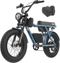 Gotrax R7 Electric Bike for Adults, 750W Motor, 25mph, Max 45-Mile Range, 20" Fat Tire, UL Certified, 48V Removable Battery, Oversized Padded Seat, Basket&Frame Bag, Easy Assembly for City&All-Terrain