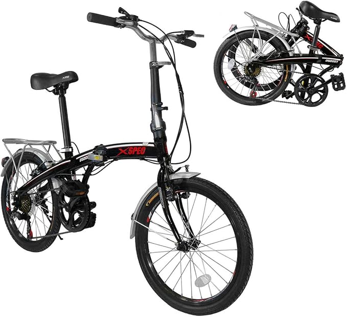 Xspec 20" 7 Speed Folding Compact City Commuter Bike (NOT an Electric Bike)