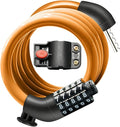Bike Lock Cable with Combination,High Security 5-Digit Resettable Combination Bicycle Lock Anti-Theft, with Mounting Bracket for Bikes and Scooters