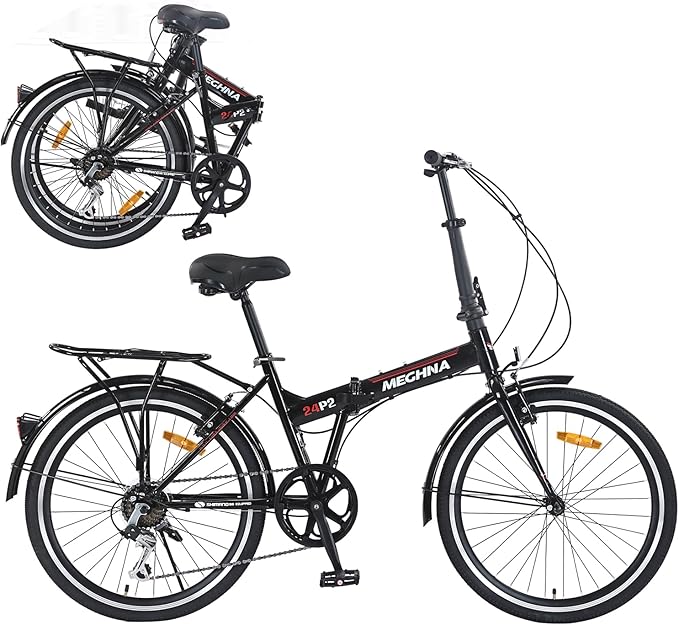 20" Folding City Commuter Bike,7-Speed Shimano,Lightweight Aluminum Frame,Foldable Bicycle for Adults,Compact Folding Bike,Mini Portable