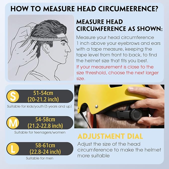 Skateboard Helmet for Adults - Adjustable Certified Safety Adults Helmet for Skateboarding Bike Bicycle Scooter Cycling Skate Skating Multisport Helmets for Women Men Boys Girls Kids Youth