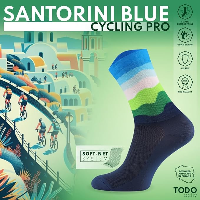 TODO PRO Cycling Socks - Breathable Bike Socks for Men and Women