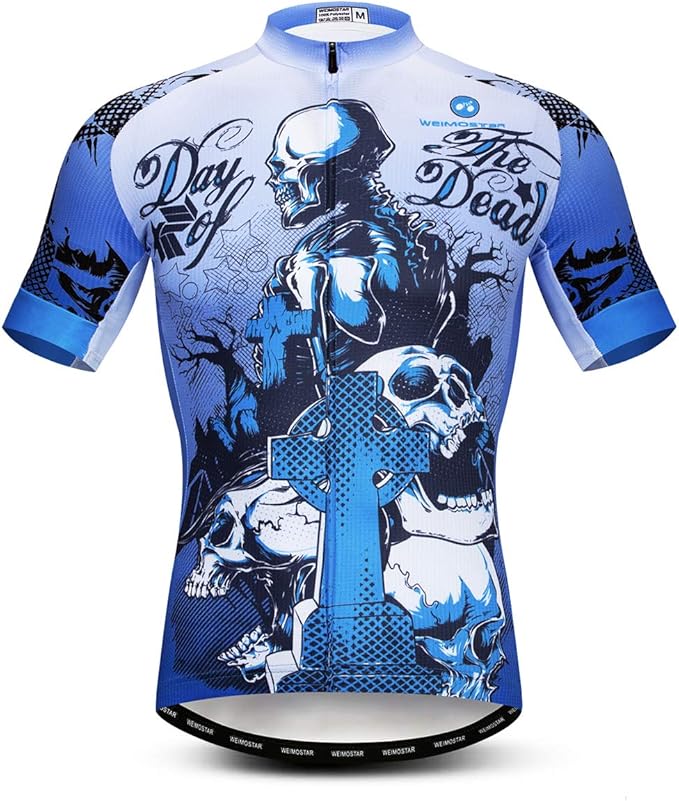 Men's Cycling Jerseys Wolf Print Bicycle Shirts Summer Road Bike Clothes Quick Dry Breathable