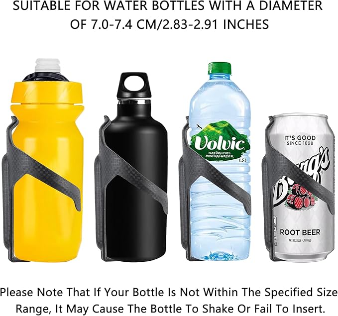 Bike Water Bottle Holder for Road Bikes Mountain MTB Gravel Bike Water Bottle Cages Aerodynamic Design Universal with Screw Wrench Black Matte A-Shape 2-Pack