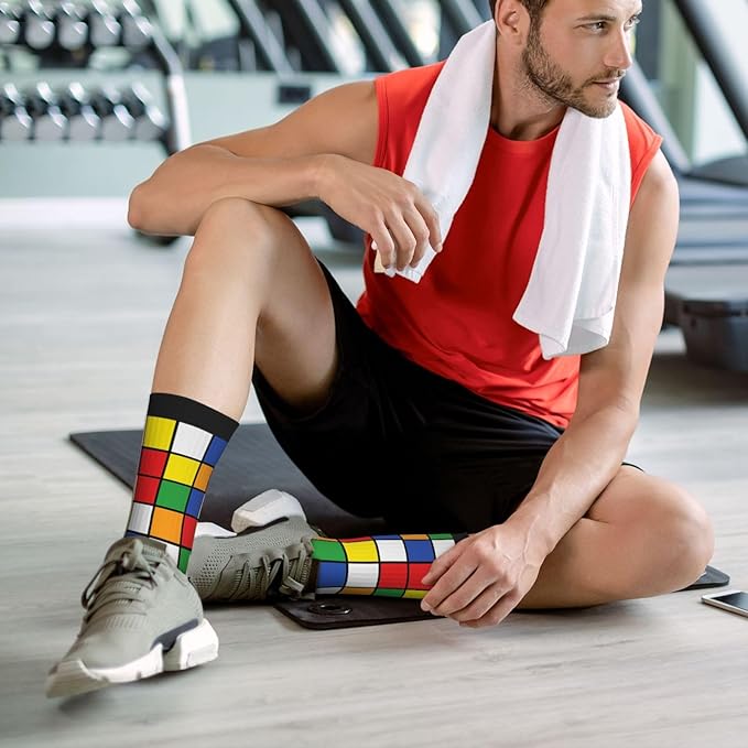 Crew Athletic Socks Funny Crazy Casual Sports Novelty Dress Socks for Women Men Running Hiking