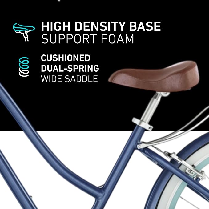 sixthreezero EVRYjourney Women's Beach Cruiser Bike, Step-Through Touring Hybrid Bicycle