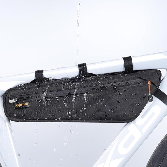 Bike Frame Bag - 2.5L Waterproof Cycling Triangle Bag with Side Pocket, Bicycle Under Tube Storage for Gravel, MTB, Road Bike (2.5L)