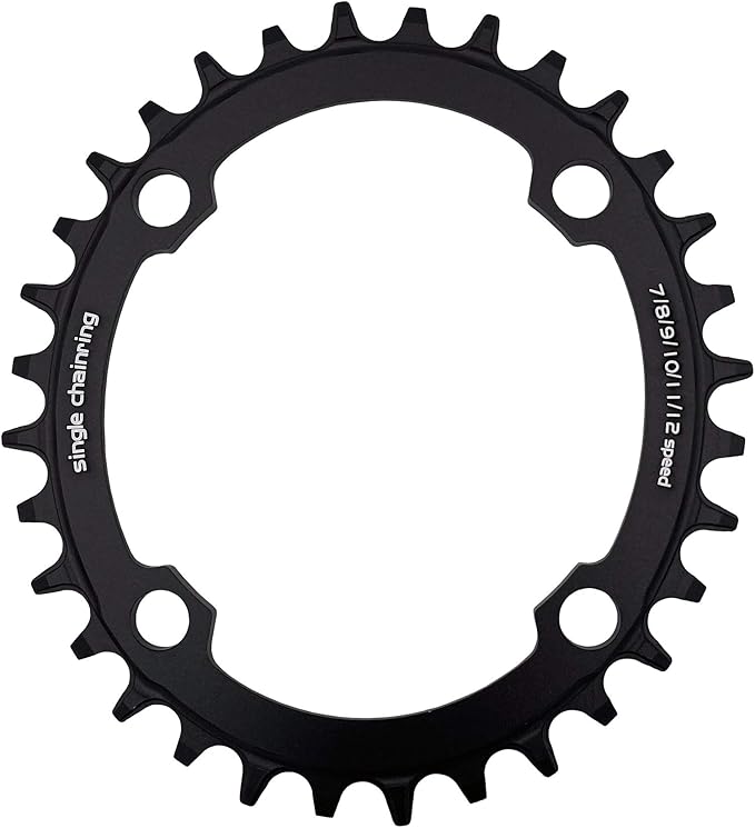 Round Oval Chainring 104 BCD 32T 34T 36T 38T 40T 42T 44T 46T 48T 50T 52T Narrow Wide Single Chain Ring for Road Bikes, Mountain Bikes, BMX MTB Bike