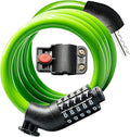 Bike Lock Cable with Combination,High Security 5-Digit Resettable Combination Bicycle Lock Anti-Theft, with Mounting Bracket for Bikes and Scooters