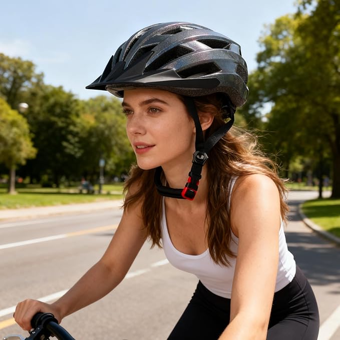 Bike Helmet for Adults Women Men Youth Kids, Lightweight Mountain Road Bicycle Cycling Helmets with Adjustable Dial & Removable Visor