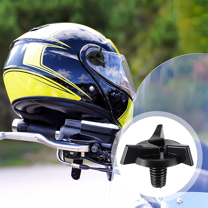 12 Pcs Helmet Visor Screws, Motorcycle Helmet Screws, Helmets Screw Replacement Kit with 6 Pcs Rubber Washers for Dirt Bike & Motocross Helmets