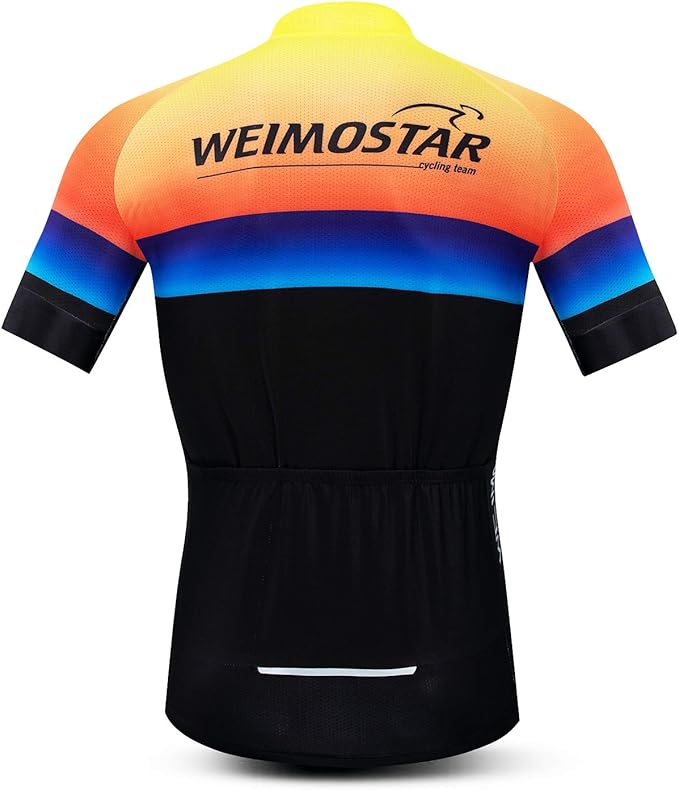 Men's Cycling Jersey Short Sleeve Bike Shirts Bicycle Jacket with Pockets