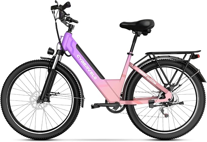 1000 Peak Electric Bike for Adults,up 80 Miles Removable Battery Ebike, 26" Electric E Bike with 7-Speed,Adult Electric Bicycles for Commute Beach Snow Womens/Man All Terrain