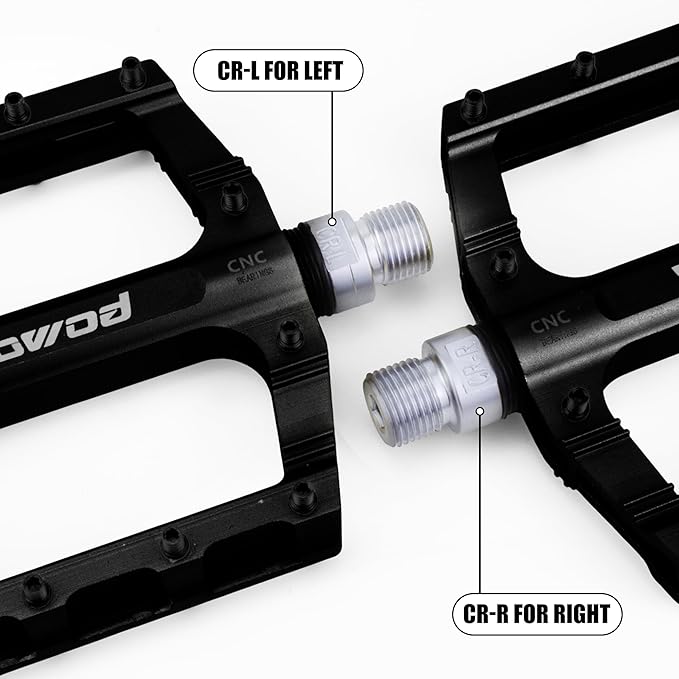Bike Pedals 9/16" Lightweight Non-Slip Bicycle Platform Pedals - Fits Most Adult Bikes & Mountain Bikes &MTB, Road Bikes and Slip-Resistant Design