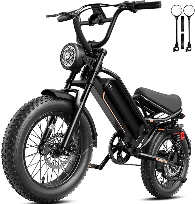 Electric Bike for Adults Teens,3000W/2000W Peak,20"/16" Fat Tire Off Road Dirt Ebike,80/55 Miles LongRanger,32/28 MPH E Bike Bicycles, Fat Tire All Terrain E-Bike,E Bike for Hunting,YR20 with Footrest