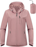 Outdoor Ventures Packable Rain Jacket Women Lightweight Waterproof Raincoat with Hood Cycling Bike Jacket