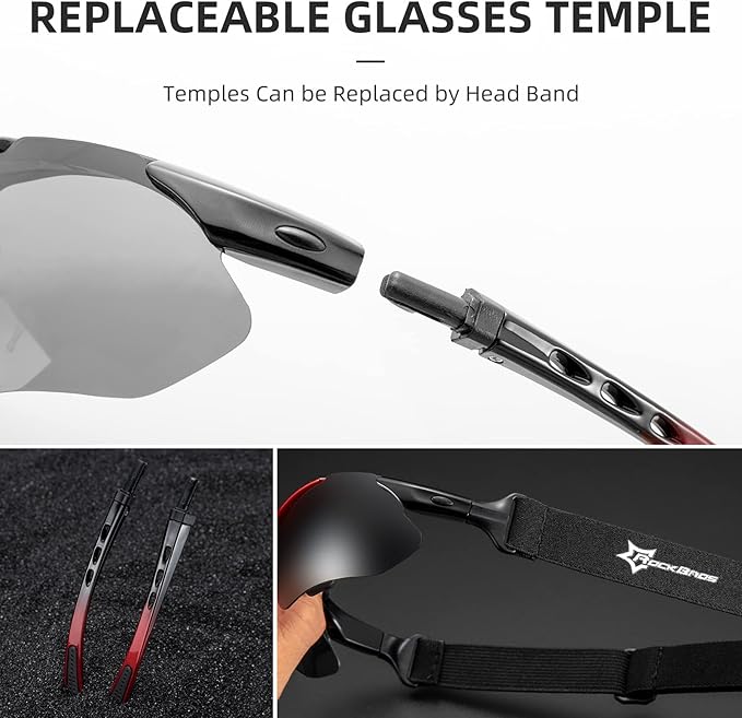 ROCKBROS Polarized Sunglasses Men Women Cycling/Pickleball/MTB Glasses UV Protection, Suitable for Myopia Glasses