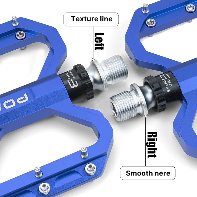 Bike Pedals 9/16" Lightweight Non-Slip Bicycle Platform Pedals - Fits Most Adult Bikes & Mountain Bikes &MTB, Road Bikes and Slip-Resistant Design