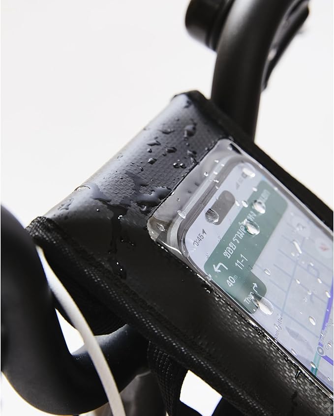 Vincita Supernova Stem Bag – 3-in-1 Bike Cockpit Organizer with Waterproof Phone Mount & Bottle Holder – KLICKfix Quick-Release Adapter – 2L Handlebar Storage for Folding Bikes & Commuters