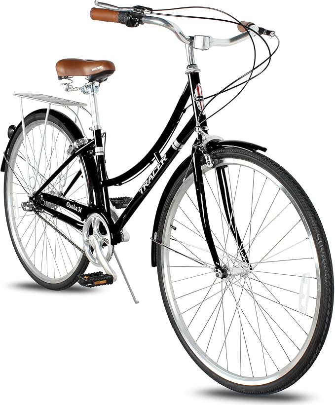 Tracer Osaka Hybrid Bikes, Steel Frame, Shimano Nexus Inter 3/7 Speed, Brown Seat Brown Grips, Road Bike, City Bike, Multiple Colors