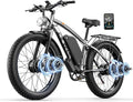 E·Bycco 5000W Peak Dual Motor Electric Bike for Adults, 24" Fat Tire Ebikes 52V 32AH, Max 45 MPH, 100 Miles Long Range, Hydraulic Brake, Pedal Assist Mountain Electric Bicycle