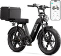 TST Electric Bike for Adults, 1500W Peak Motor Ebike with 48V 15Ah Built-in Battery, 60 Miles Range 28 MPH Electric Bike, 20" Fat Tire E Bike with 7 Speed