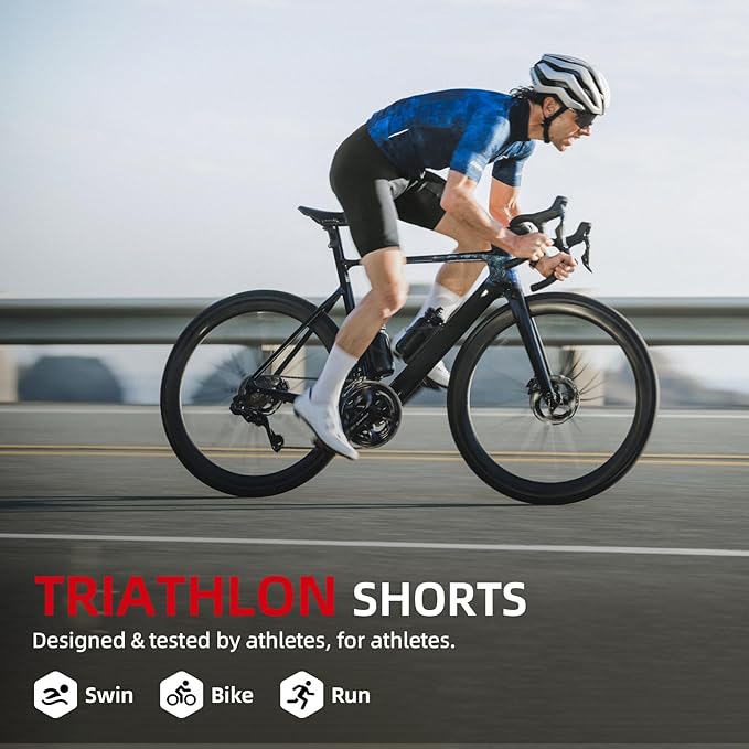 Men's Cycling Shorts, Padded Bicycle Riding Pants Bike Shorts Biking Clothes Cycle Wear Tights