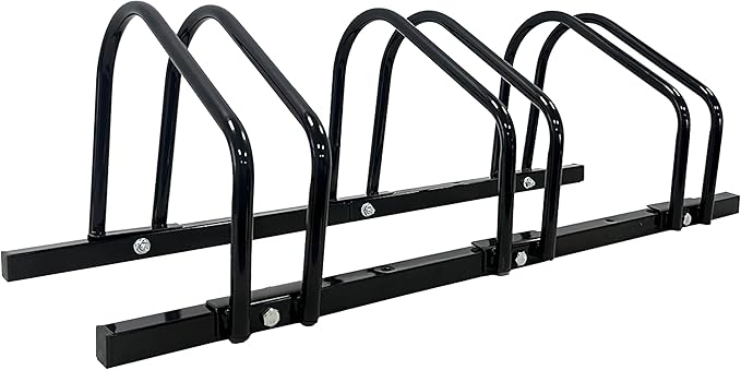 XINYI Bike Rack Floor, Bike Stand Garage, Indoor/Outdoor Bike Rack Garage,22-28" Wheel Stand, Max. Tire Width 2.1", Front/back Bike Stand For Mountain, Road and Kids Bikes for 3 Bikes
