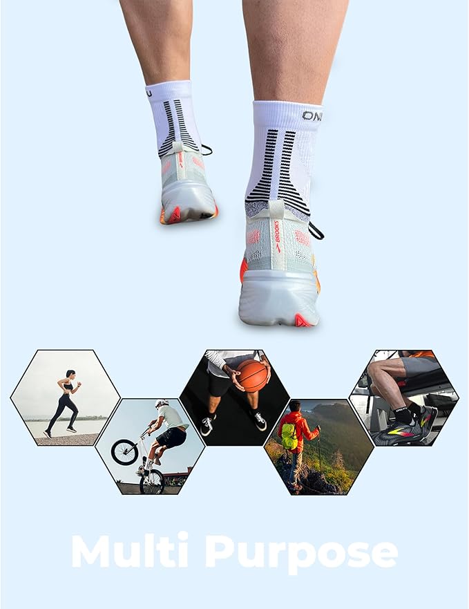 only U Quarter Running Socks – Premium Performance Moisture-Wicking Athletic Socks with Cushioned Anti-Blister Arch Support