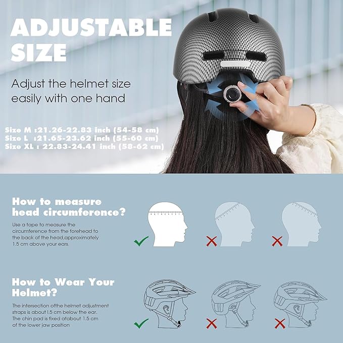 Shinmax Bike Helmet - Lightweight Adjustable Baseball Cap Style Cycling Helmet with Long Visor, Reflective Strip, for Urban Commuter, Mountain & Road Biking