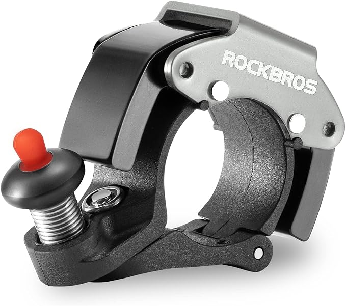 ROCKBROS Bike Bells Hidden MTB Bells Bicycle Bells for 22.2mm Handlebars, More Than 100dB, Clear & Long Sound Ringer, Mountain Bike, Scooter, Youth Bike
