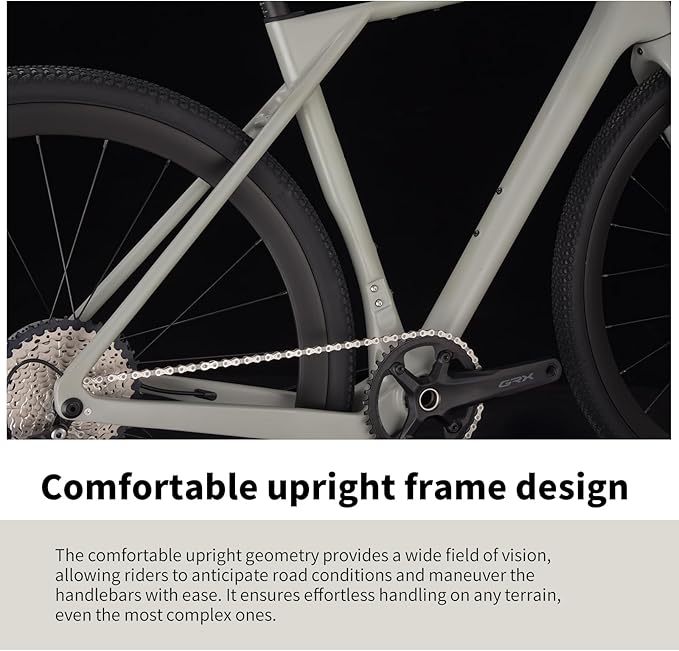 SAVADECK Carbon Gravel Bike - T800 Carbon Frame & Fork, Shimano GRX400 20-Speed Groupset, Hydraulic Disc Brakes, 700C x 40mm Tires - Lightweight Design for Road & Off-Road Adventures