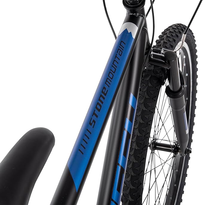 Huffy Stone Mountain Bike for Men and Women, 20”/24”/26”, 6-Speed (20”) or 21-Speed, Front or Dual Suspension (Varies), Multiple Colors, Adjustable Saddle, Shimano Equipped, All-Terrain Tires