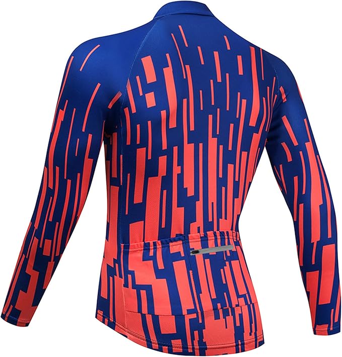 Coconut Ropamo CR Long Sleeve Cycling Jersey Mens, 3+1 Zipper Pockets Bicycle Tops Quick Dry Breathable Biking Shirt