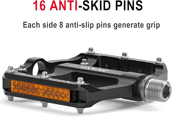 Bike Pedals - 9/16" Bicycle Pedals Platform - 3 Sealed Bearing Bike Pedals, Lightweight Plat Pedals for Road Mountain BMX City Bike