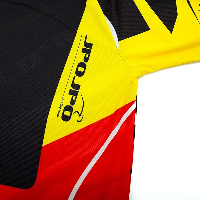 JPOJPO Men's Mountain Bike Jersey Long Sleeve MTB Off-Road Racing Downhill Motocross Shirts Quick Dry&Moisture-Wicking Tops