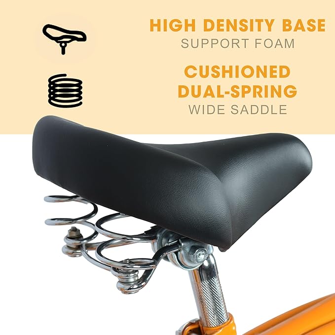 26 Inch 7-Speed Beach Cruiser Bike for Men & Women, Step-Through Comfort Frame, Upright Riding Position, Alloy Wheels & V-Brakes for Commuting & Leisure