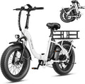 Heybike Ranger 2.0 Foldable Electric Bike for Adults, 20"×4 Fat Tire Ebike with 1400W Peak Motor, 28 MPH Max Speed, 600Wh Removable Battery, Up to 65 Miles Range, Front Suspension Step-Thru E Bike