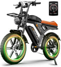 MOVCAN V30 Series Electric Bike for Adults, 3000W/1500W/1000W Motor, 20" Fat Tire Ebike, 37.5MPH/32MPH/28MPH, 120/70Miles, 48V 40Ah/31.2/15.6Ah Dual Battery Motorcycle Ebike for Commuting/Off-roading